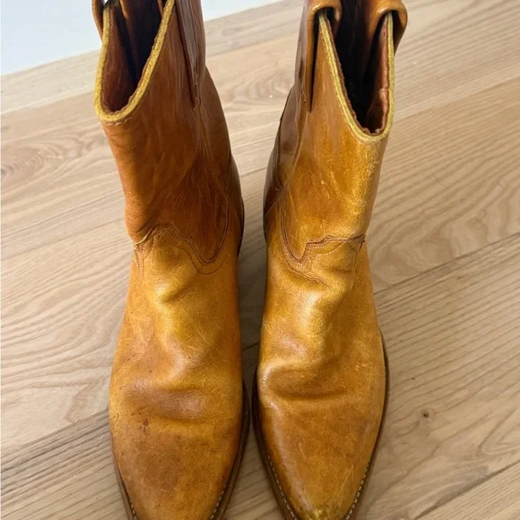 Vintage Leather Cowboy Boots (like Frye) size 8 - Picture 3 of 4